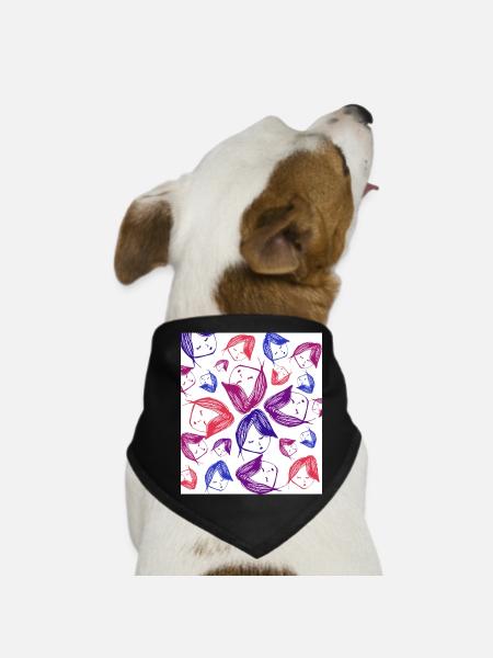 Porträt des repetitiven Denkzyklus - Hunde-Bandana - Schwarz - Vorne