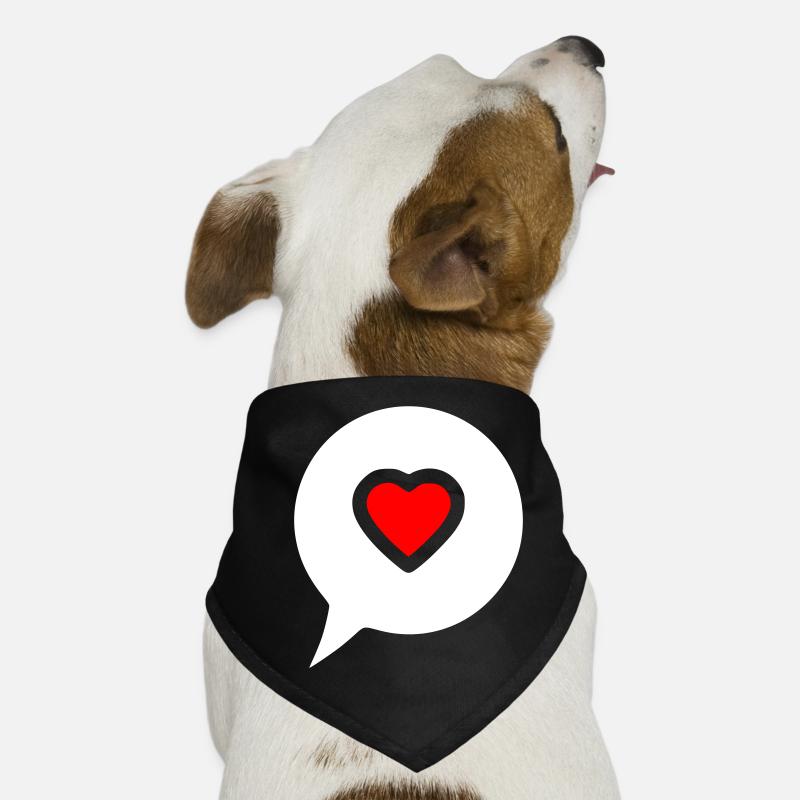 Heart Speech Bubble Filled Dog Bandana