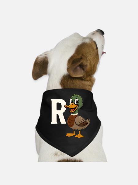 Rente Ente Ruhestand Pension Frührente Geschenk - Hunde-Bandana - Schwarz - Vorne