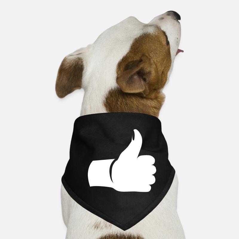 Daumen hoch – Like Hand Symbol Hunde-Bandana