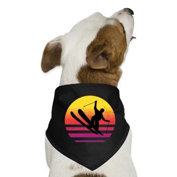Herren Slopestyle Freestyle Ski Ski Freestyle - Hunde-Bandana - Schwarz - Vorne