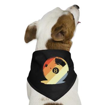 Retro Billardkugel Grafik - Hunde-Bandana - Schwarz - Vorne