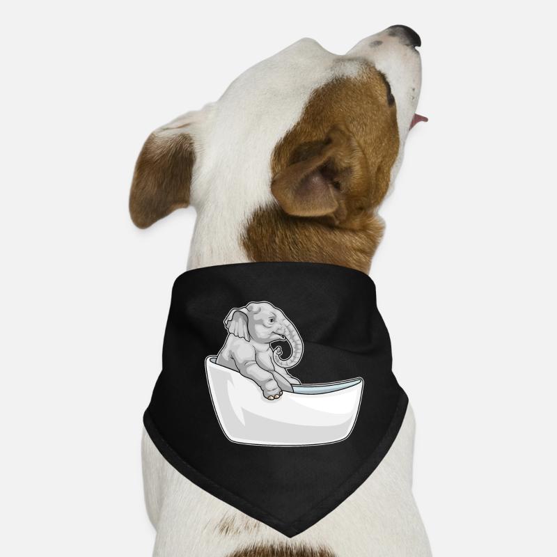 Elephant Bathing Bathtub Dog Bandana