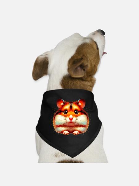 Hamster - Bandana pour chien - noir - Devant