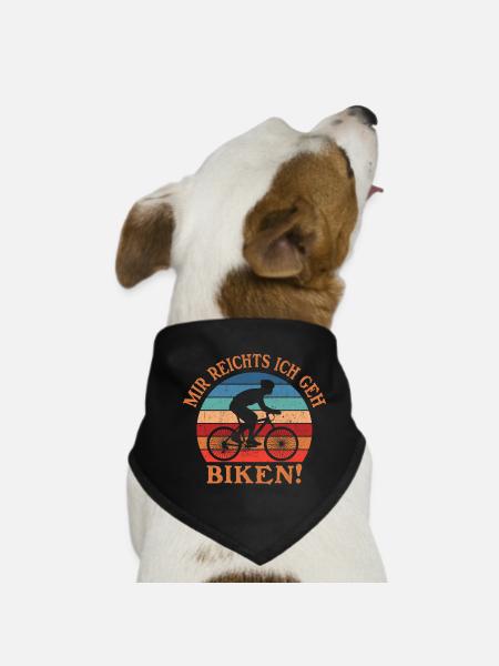 Retro Sunset Biker Motif - Dog Bandana - black - Front