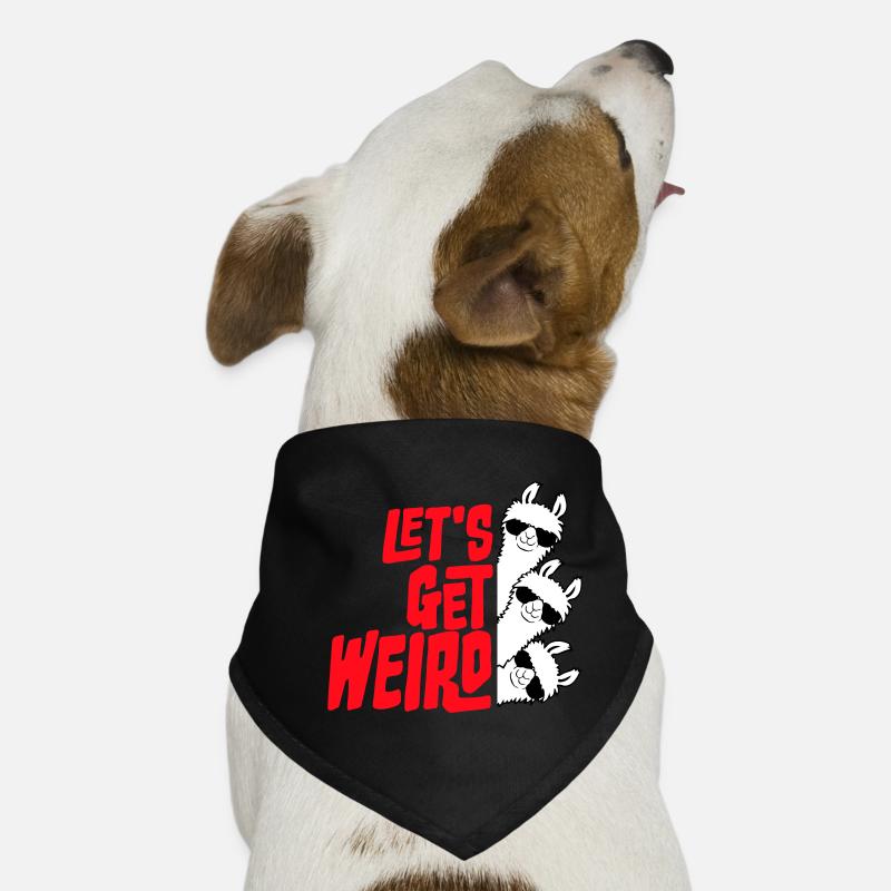 Let's Get Weird 3 Llama Friends Team Sunglasses Dog Bandana