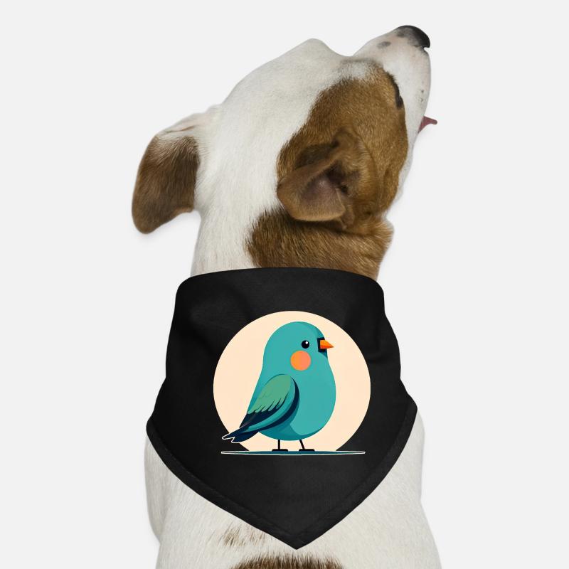 Petit oiseau vert-bleu Bandana pour chien