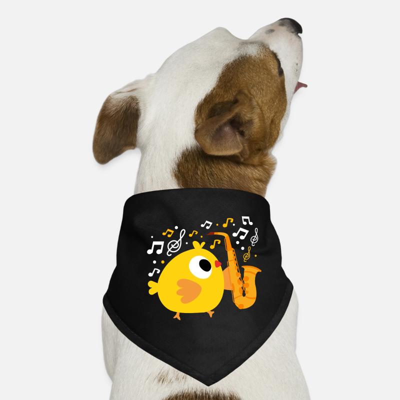 Poulet Saxophone Saxophoniste Poulet Bandana pour chien