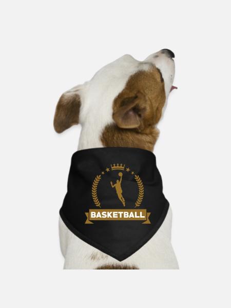 Basketball / Basketball / Basktet-Ball / Sports - Dog Bandana - black - Front