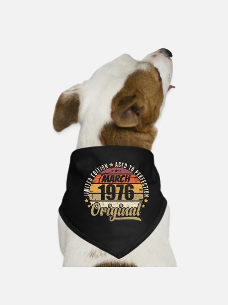 50. 50 Years Anniversary Limited Edition März 1976 - Hunde-Bandana - Schwarz - Vorne
