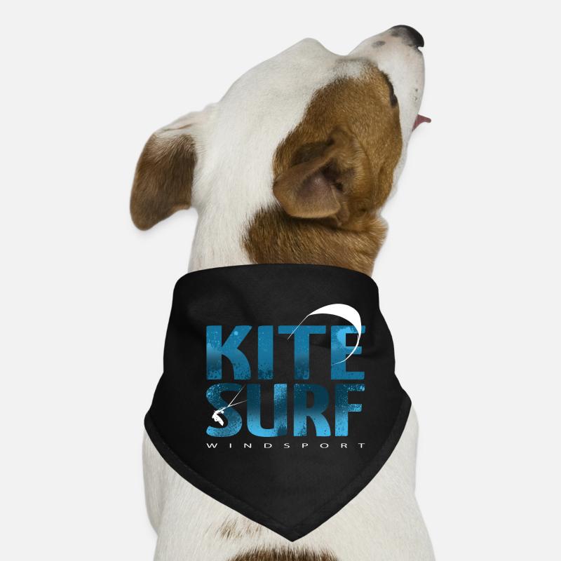 KITESURF 2021 blau - Hunde-Bandana - Schwarz