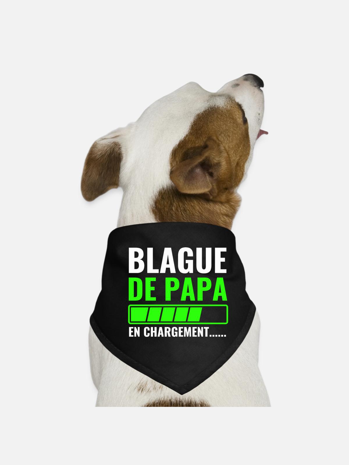 Daddy's Joke Loading - Dog Bandana - black - Front