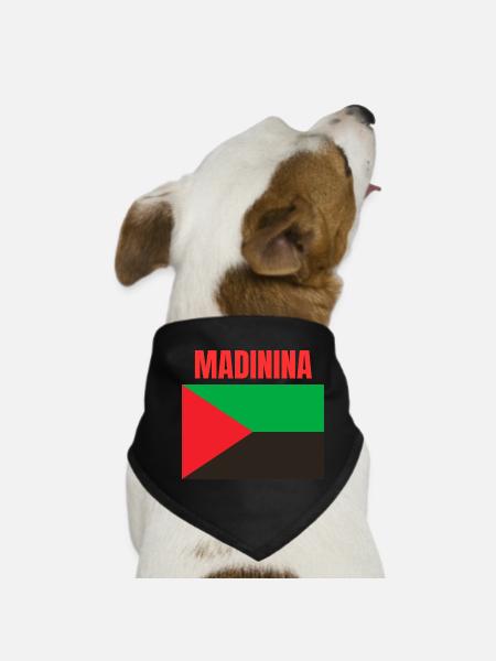 T-shirt Madinina drapeau Martinique - Bandana pour chien - noir - Devant