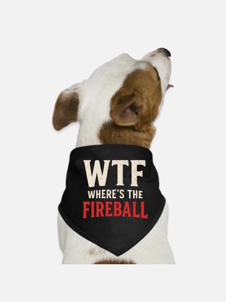 C’est quoi ce truc : Où est l’humour de la boule de feu - Bandana pour chien - noir - Devant