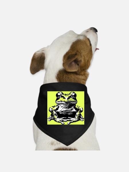 frog - Dog Bandana - black - Front