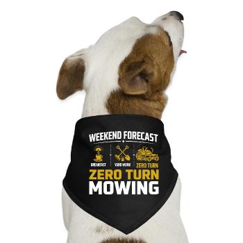 Wochenende Vorhersage Rasenmähen Zero Turn - Hunde-Bandana - Schwarz - Vorne