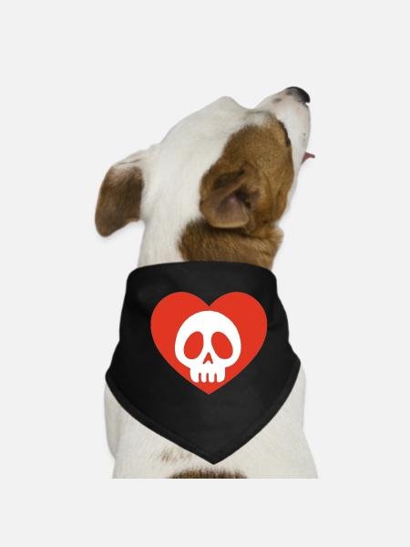 Sterbliche Liebe - Hunde-Bandana - Schwarz - Vorne