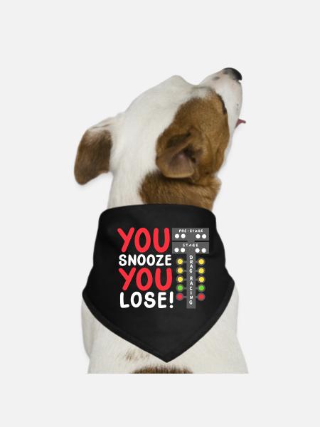 Beschleunigungsrennen Drag Racer - Hunde-Bandana - Schwarz - Vorne