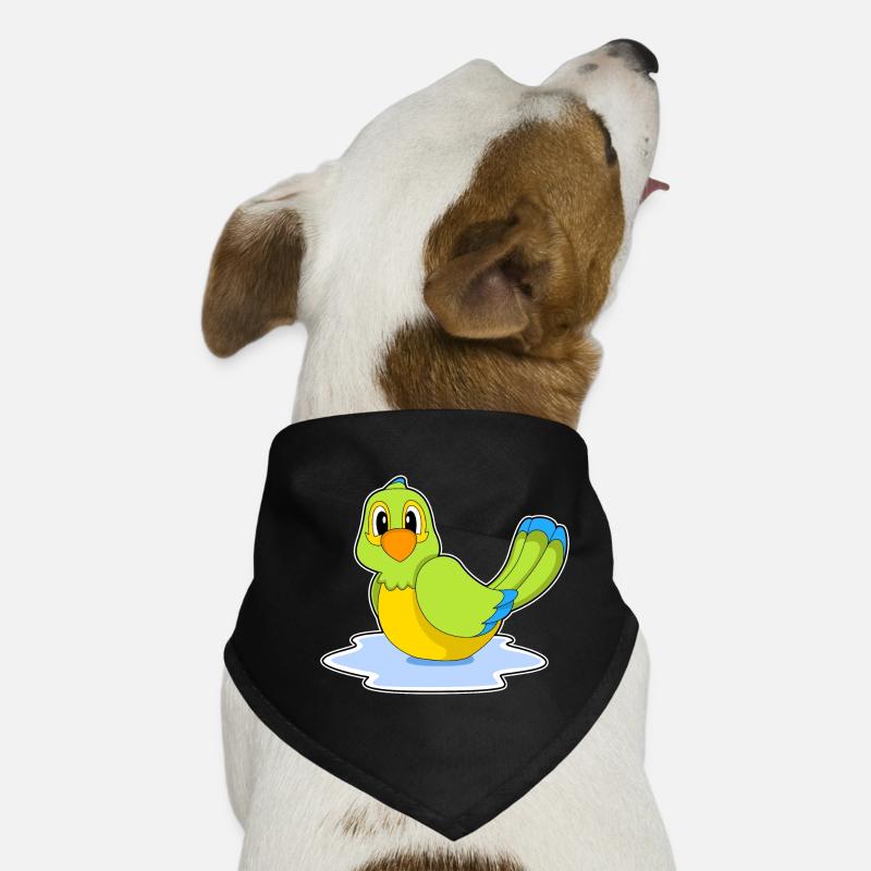 Papagei Schwimmen - Hunde-Bandana - Schwarz