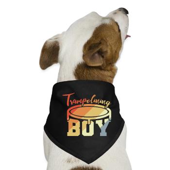 Trampolin Junge - Hunde-Bandana - Schwarz - Vorne