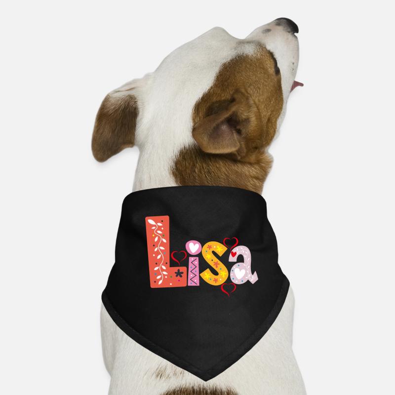 Personalized Lisa Name Dog Bandana