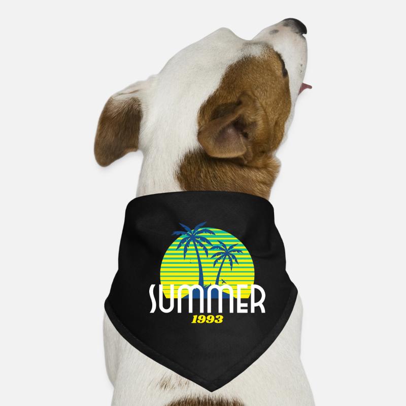 Tropical Palm Tree & Sunset Design Dog Bandana