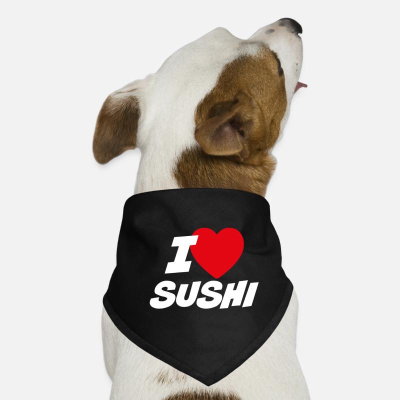 J’adore les sushis Bandana pour chien