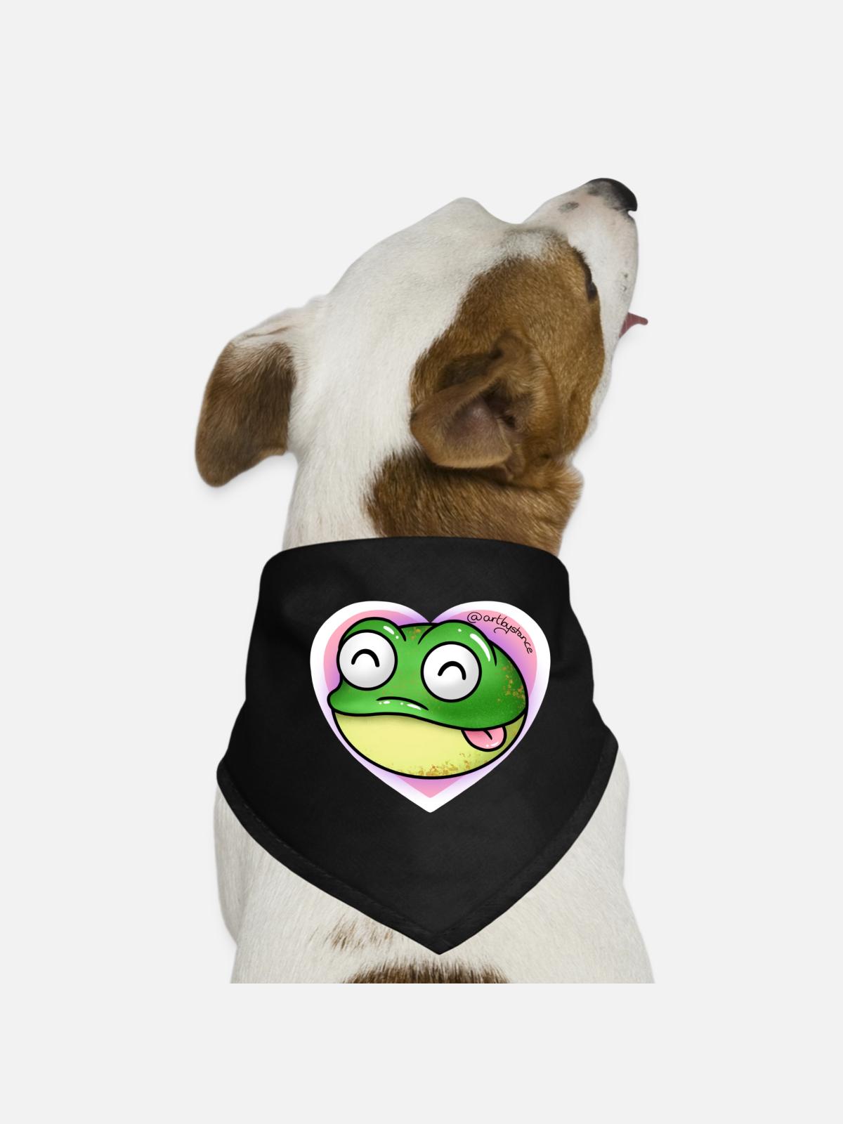 Grenouille - Bandana pour chien - noir - Devant