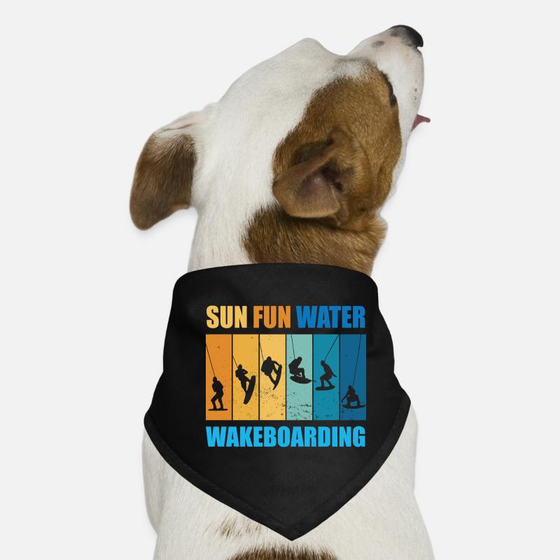 Sun, Fun, Water, Wakeboarding Dog Bandana
