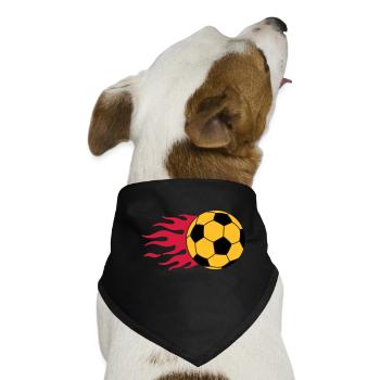 brennender Ball - burning ball - Hunde-Bandana - Schwarz - Vorne