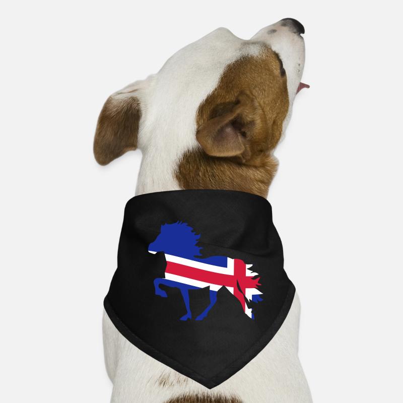 Islandpferd Flagge Hunde-Bandana