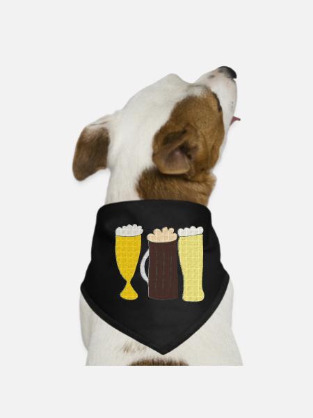 Beers - Dog Bandana - black - Front