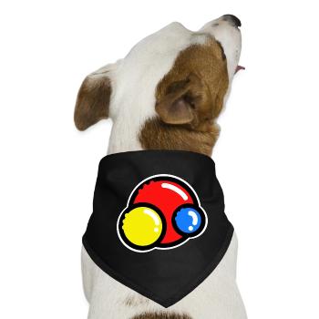 Bunte Bälle | - Hunde-Bandana - Schwarz - Vorne