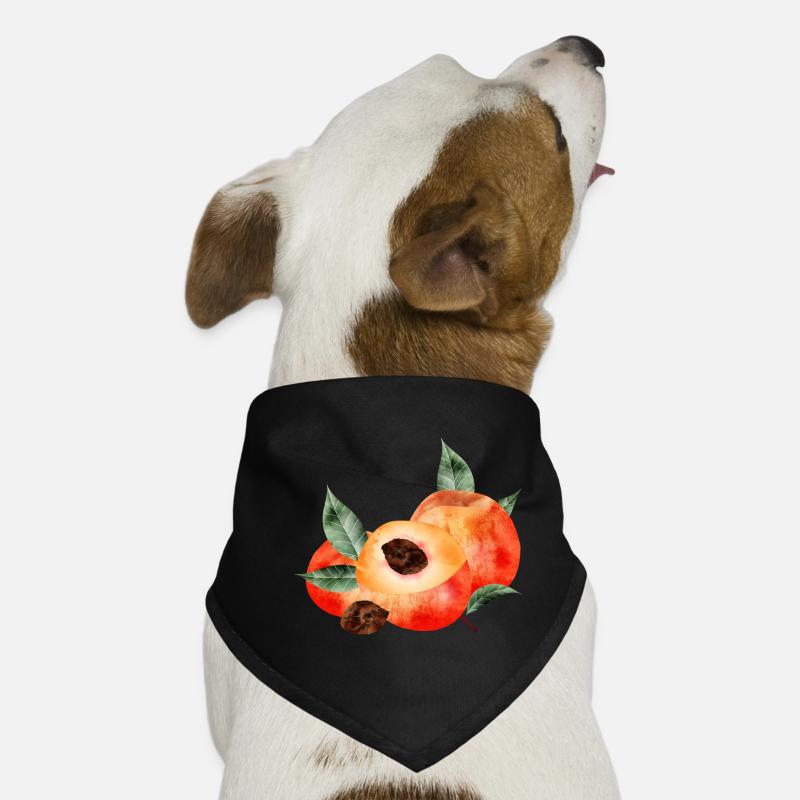 Peach Half & Bright Peaches with Leaves Dog Bandana