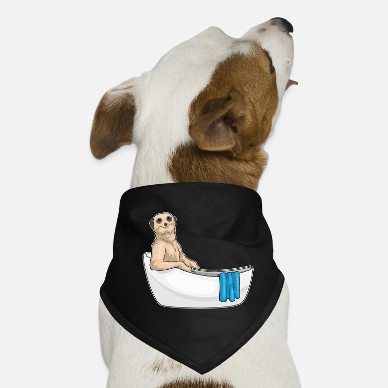 Erdmännchen Baden Badewanne Hunde-Bandana