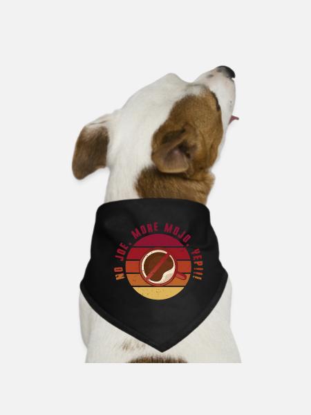 Sevrage du café décaféiné ex-buveur de café - Bandana pour chien - noir - Devant