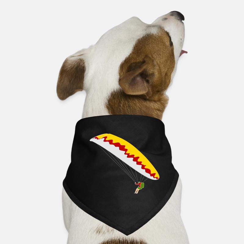 Bunter Gleitschirm - Hunde-Bandana - Schwarz