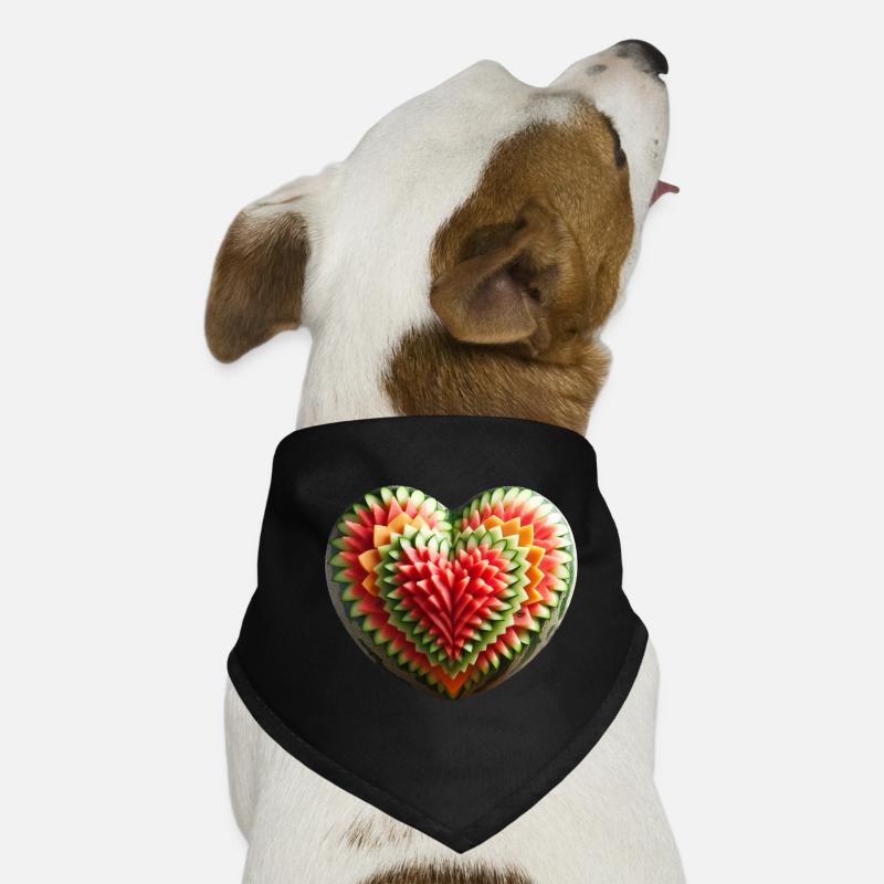A melon heart Dog Bandana