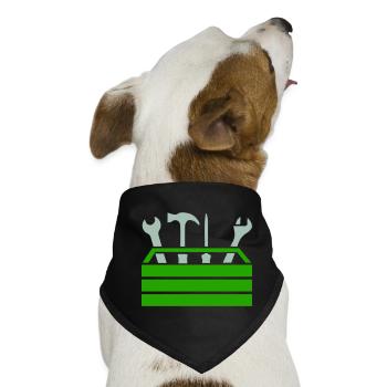 werkzeug werkstatt werkzeugkasten - Hunde-Bandana - Schwarz - Vorne