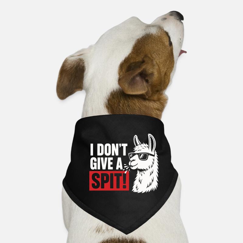I Don't Give A Spit Lama Spruch Shirt Hunde-Bandana
