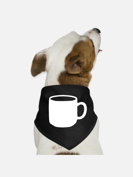 Cadeau de la tasse blanche - Bandana pour chien - noir - Devant