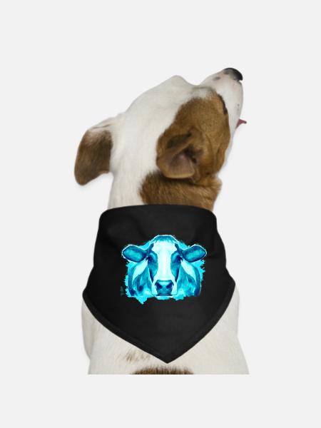 Cow cows - Dog Bandana - black - Front
