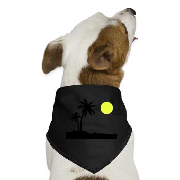 Palmen Insel - Hunde-Bandana - Schwarz - Vorne
