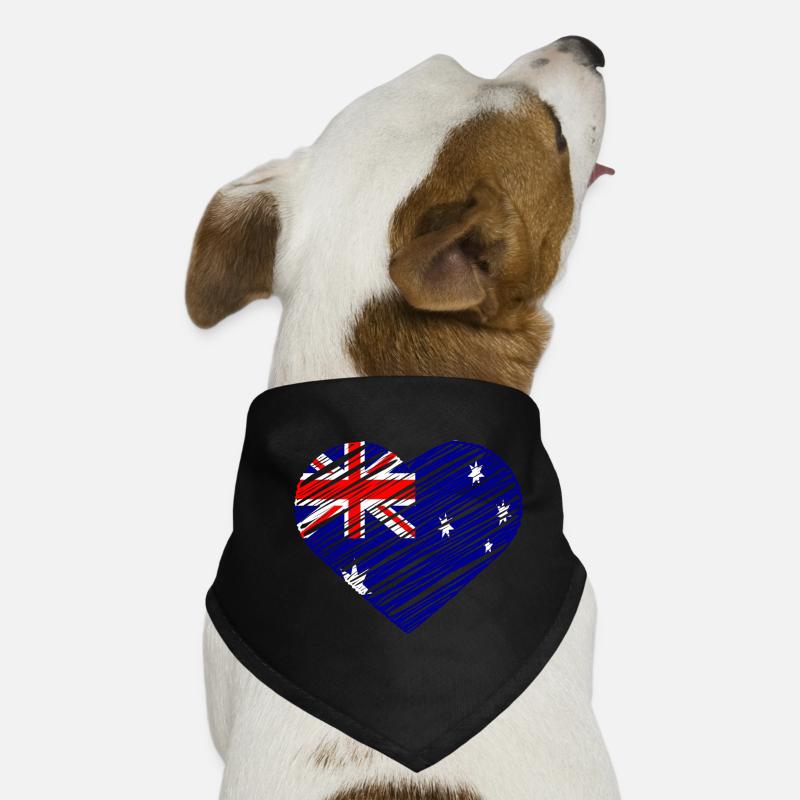 Conception de coeur de drapeau australien Bandana pour chien