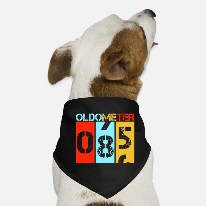 Oldometer 85 Funny 85th Birthday Milestone Gift Dog Bandana