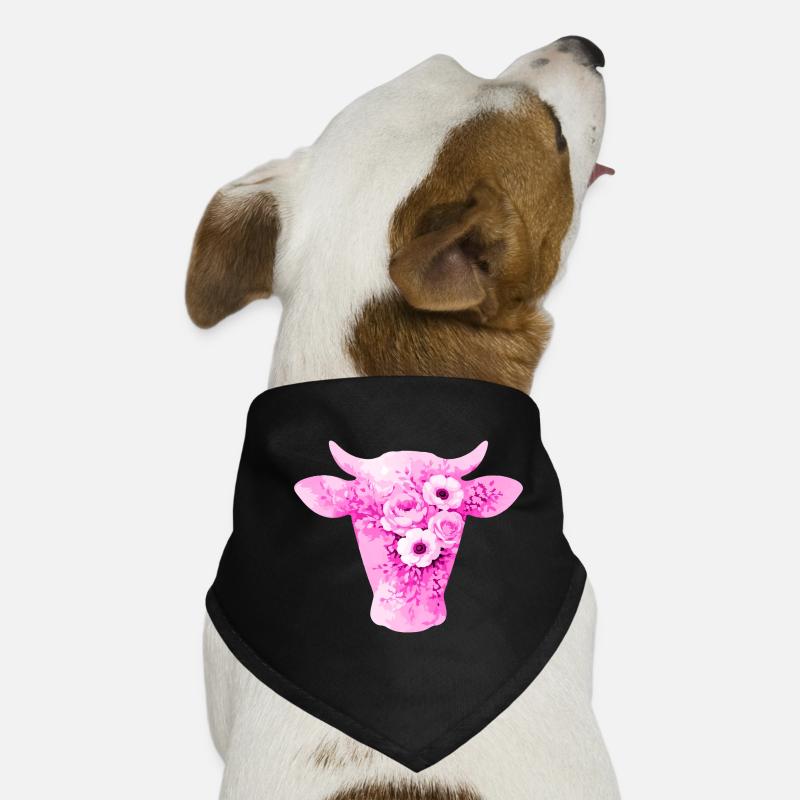 Fleurs en forme de vache Bandana pour chien