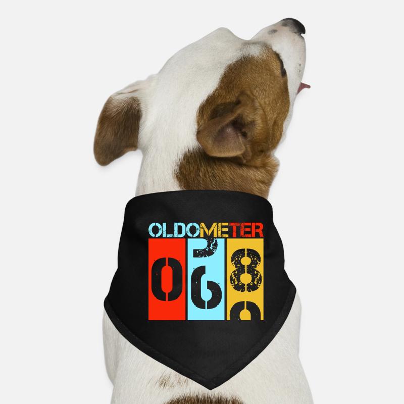 Oldometer 68 Retro 69th Birthday Milestone Dog Bandana