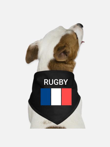 Rugby France - Dog Bandana - black - Front