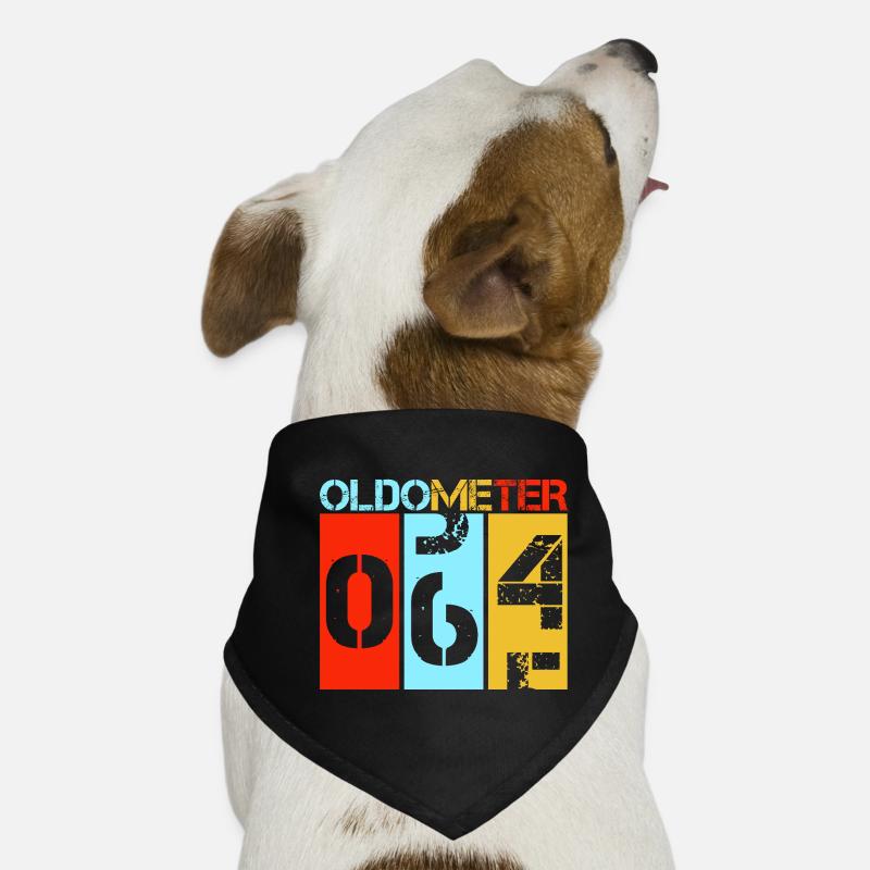 Oldometer 64 Sixty Fourth Birthday Dog Bandana