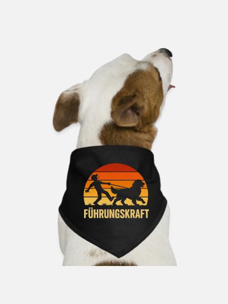 Berner Sennenhund Führungskraft Hundehalter Humor - Hunde-Bandana - Schwarz - Vorne